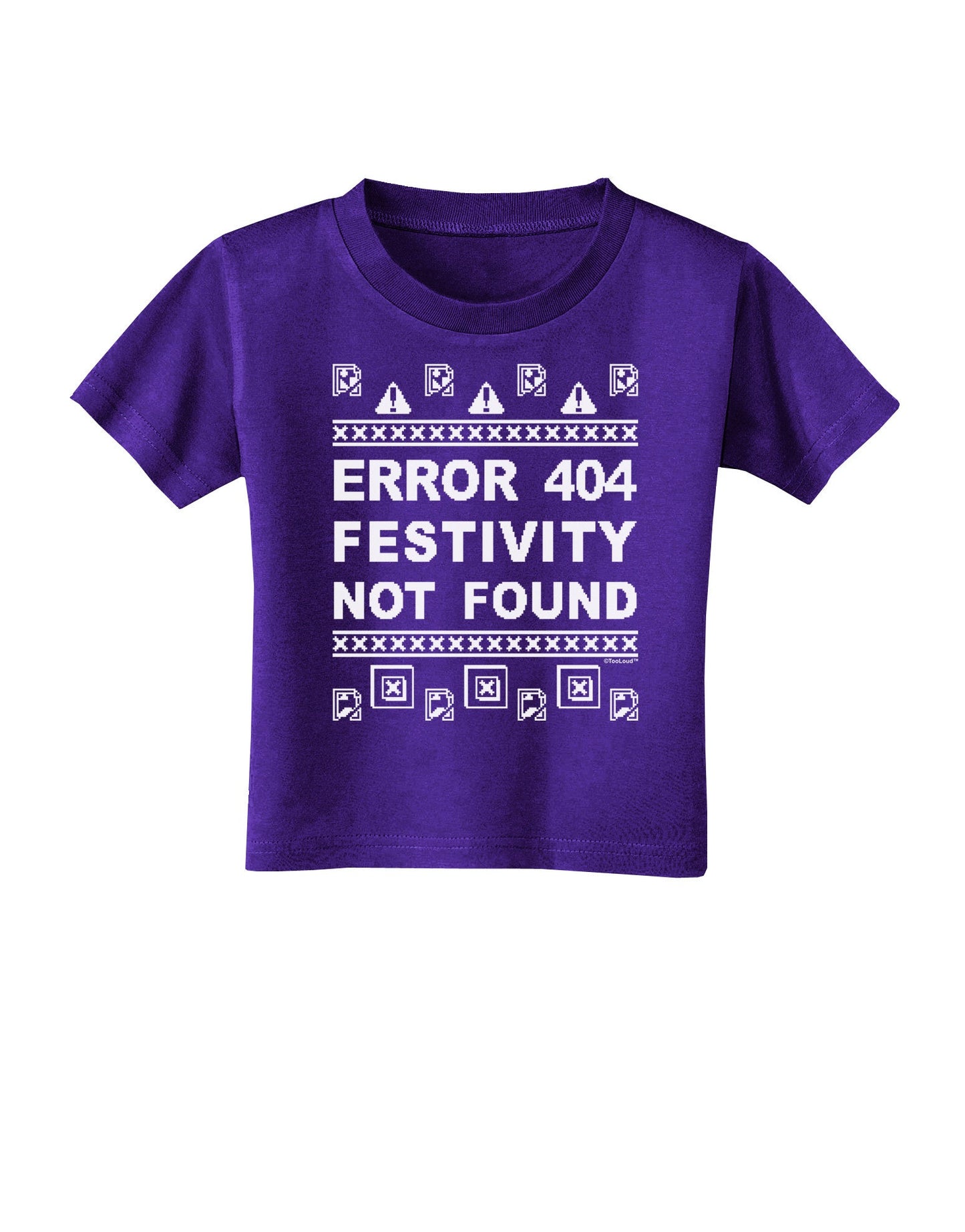 Error 404 Festivity Not Found Toddler T-Shirt Dark by-Toddler T-Shirt-TooLoud-Purple-2T-Davson Sales