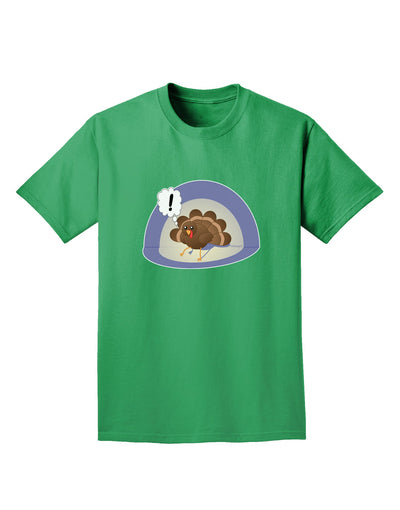 Escaping Turkey - Funny Thanksgiving Adult Dark T-Shirt-Mens T-Shirt-TooLoud-Kelly-Green-Small-Davson Sales