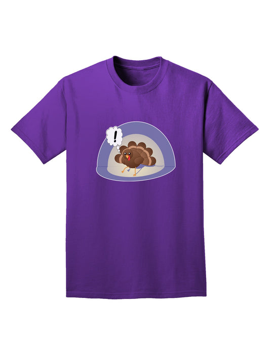 Escaping Turkey - Funny Thanksgiving Adult Dark T-Shirt-Mens T-Shirt-TooLoud-Purple-Small-Davson Sales