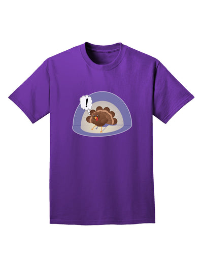 Escaping Turkey - Funny Thanksgiving Adult Dark T-Shirt-Mens T-Shirt-TooLoud-Purple-Small-Davson Sales