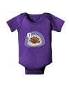 Escaping Turkey - Funny Thanksgiving Baby Romper Bodysuit Dark-Baby Romper-TooLoud-Purple-06-Months-Davson Sales