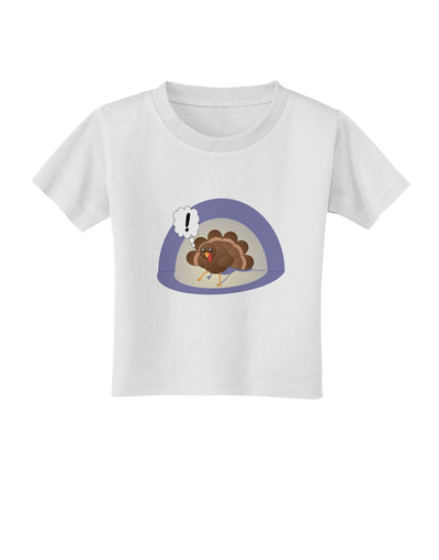 Escaping Turkey - Funny Thanksgiving Toddler T-Shirt-Toddler T-Shirt-TooLoud-White-2T-Davson Sales