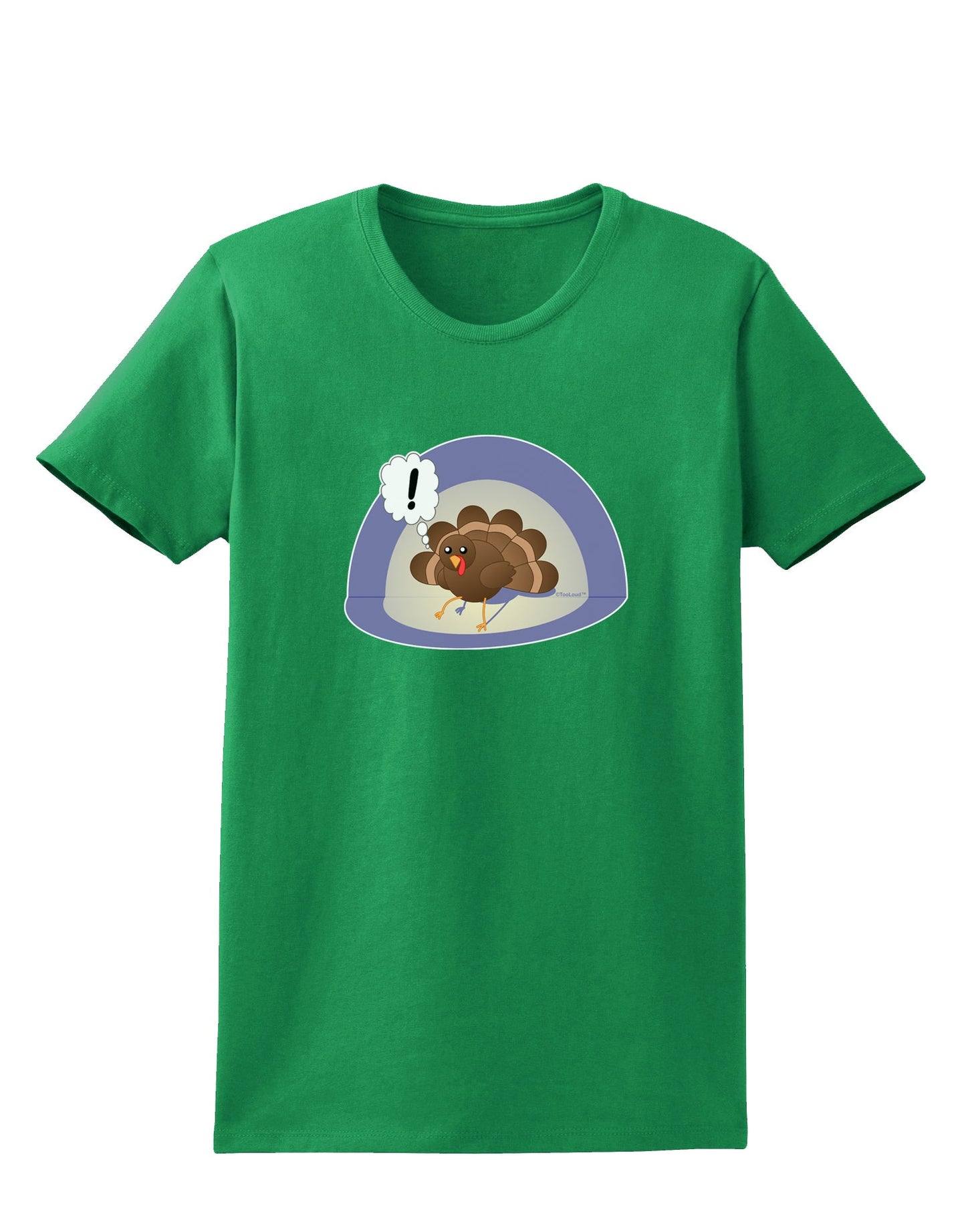 Escaping Turkey - Funny Thanksgiving Womens Dark T-Shirt-Womens T-Shirt-TooLoud-Kelly-Green-X-Small-Davson Sales