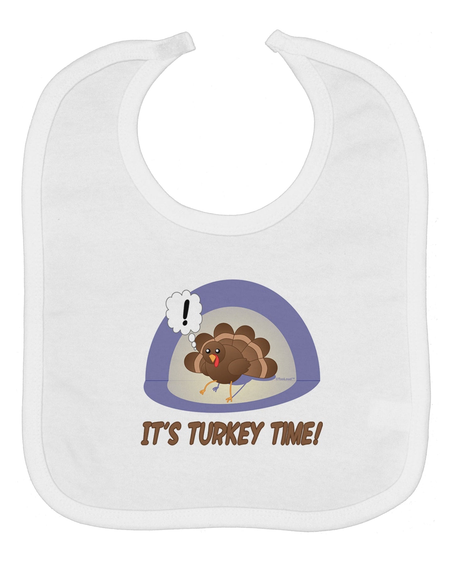 Escaping Turkey - Turkey Time Funny Baby Bib
