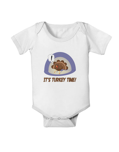 Escaping Turkey - Turkey Time Funny Baby Romper Bodysuit-Baby Romper-TooLoud-White-06-Months-Davson Sales