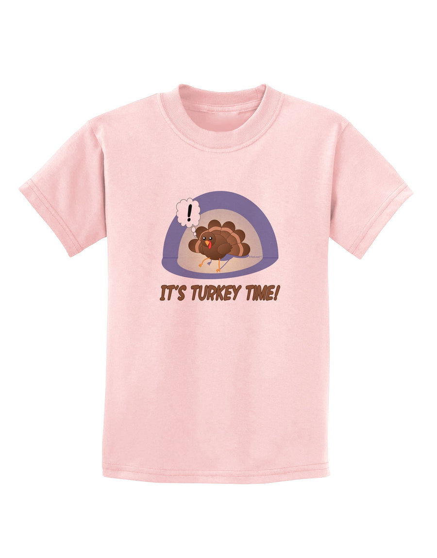 Escaping Turkey - Turkey Time Funny Childrens T-Shirt-Childrens T-Shirt-TooLoud-White-X-Small-Davson Sales