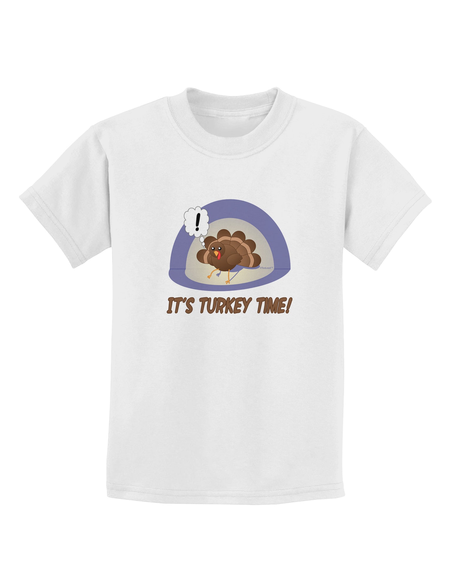 Escaping Turkey - Turkey Time Funny Childrens T-Shirt-Childrens T-Shirt-TooLoud-White-X-Small-Davson Sales