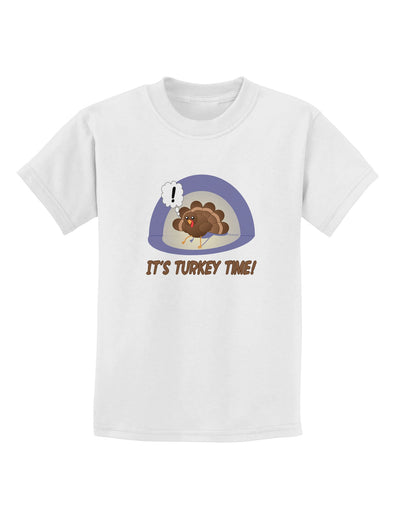 Escaping Turkey - Turkey Time Funny Childrens T-Shirt-Childrens T-Shirt-TooLoud-White-X-Small-Davson Sales