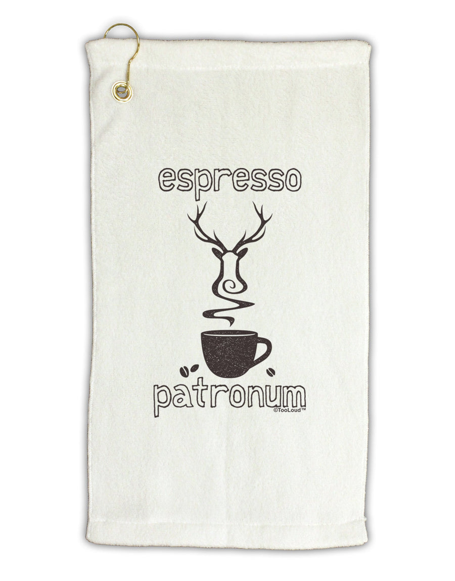 Espresso Patronum Micro Terry Gromet Golf Towel 16 x 25 inch-Golf Towel-TooLoud-White-Davson Sales