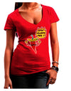 Estoy Caliente Para Ti Juniors V-Neck Dark T-Shirt-Womens V-Neck T-Shirts-TooLoud-Red-Juniors Fitted Small-Davson Sales