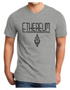 Ethereum with logo Adult V-Neck T-shirt-Mens T-Shirt-TooLoud-HeatherGray-Small-Davson Sales