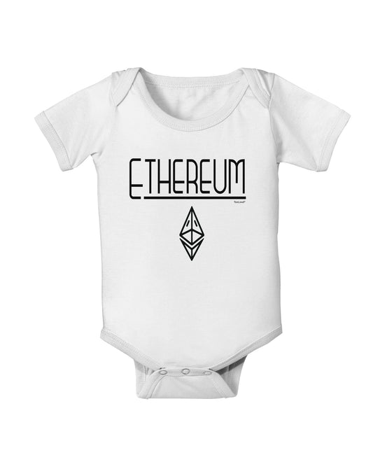 Ethereum with logo Baby Romper Bodysuit-Baby Romper-TooLoud-White-06-Months-Davson Sales