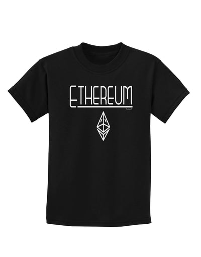 Ethereum with logo Childrens T-Shirt-Childrens T-Shirt-TooLoud-Black-X-Small-Davson Sales