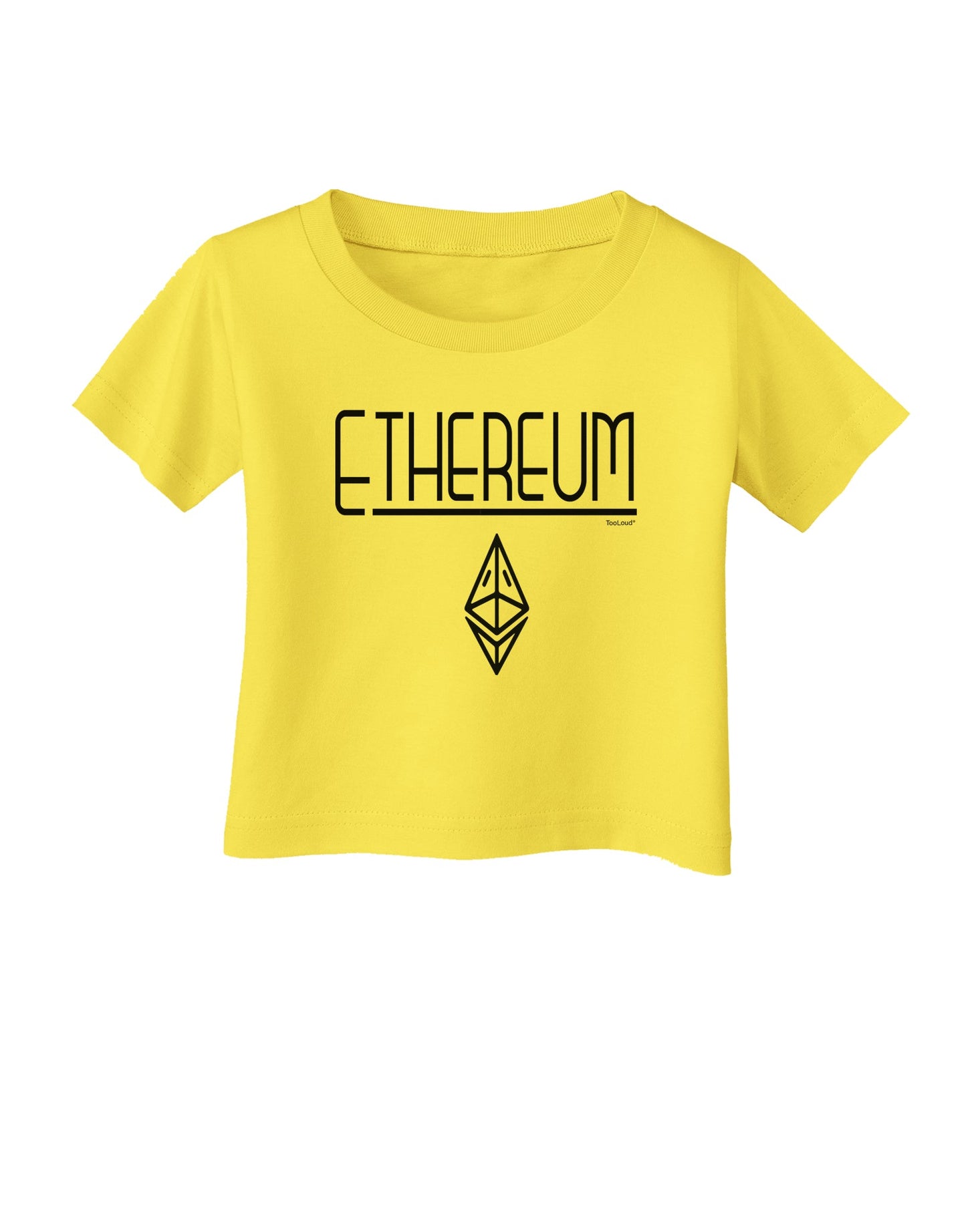 Ethereum with logo Infant T-Shirt-Infant T-Shirt-TooLoud-Yellow-06-Months-Davson Sales