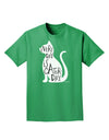 Every Day Is Caturday Cat Silhouette Adult Dark T-Shirt by TooLoud-Mens T-Shirt-TooLoud-Kelly-Green-Small-Davson Sales