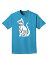 Every Day Is Caturday Cat Silhouette Adult Dark T-Shirt by TooLoud-Mens T-Shirt-TooLoud-Turquoise-Small-Davson Sales