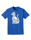 Every Day Is Caturday Cat Silhouette Adult Dark T-Shirt by TooLoud-Mens T-Shirt-TooLoud-Royal-Blue-Small-Davson Sales