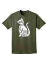 Every Day Is Caturday Cat Silhouette Adult Dark T-Shirt by TooLoud-Mens T-Shirt-TooLoud-Military-Green-Small-Davson Sales