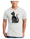 Every Day Is Caturday Cat Silhouette Adult V-Neck T-shirt by TooLoud-Mens V-Neck T-Shirt-TooLoud-White-Small-Davson Sales