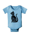 Every Day Is Caturday Cat Silhouette Baby Romper Bodysuit by TooLoud-Baby Romper-TooLoud-Light-Blue-06-Months-Davson Sales