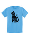 Every Day Is Caturday Cat Silhouette Childrens T-Shirt by TooLoud-Childrens T-Shirt-TooLoud-Aquatic-Blue-X-Small-Davson Sales