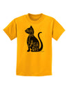 Every Day Is Caturday Cat Silhouette Childrens T-Shirt by TooLoud-Childrens T-Shirt-TooLoud-Gold-X-Small-Davson Sales