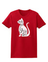 Every Day Is Caturday Cat Silhouette Womens Dark T-Shirt by TooLoud-Womens T-Shirt-TooLoud-Red-X-Small-Davson Sales