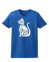 Every Day Is Caturday Cat Silhouette Womens Dark T-Shirt by TooLoud-Womens T-Shirt-TooLoud-Royal-Blue-X-Small-Davson Sales