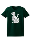 Every Day Is Caturday Cat Silhouette Womens Dark T-Shirt by TooLoud-Womens T-Shirt-TooLoud-Forest-Green-Small-Davson Sales