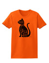 Every Day Is Caturday Cat Silhouette Womens T-Shirt by TooLoud-Womens T-Shirt-TooLoud-Orange-X-Small-Davson Sales