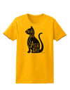 Every Day Is Caturday Cat Silhouette Womens T-Shirt by TooLoud-Womens T-Shirt-TooLoud-Gold-X-Small-Davson Sales