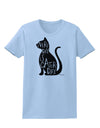 Every Day Is Caturday Cat Silhouette Womens T-Shirt by TooLoud-Womens T-Shirt-TooLoud-Light-Blue-X-Small-Davson Sales