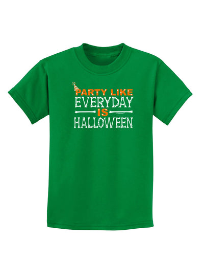 Everyday Is Halloween Childrens Dark T-Shirt-Childrens T-Shirt-TooLoud-Kelly-Green-X-Small-Davson Sales