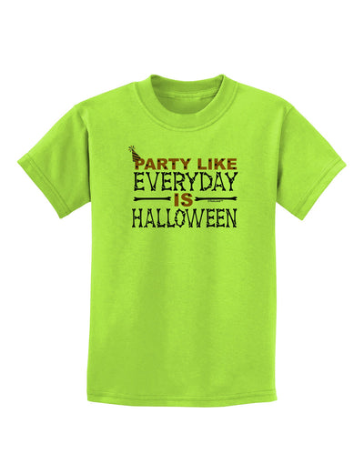 Everyday Is Halloween Childrens T-Shirt-Childrens T-Shirt-TooLoud-Lime-Green-X-Small-Davson Sales