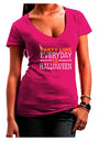 Everyday Is Halloween Juniors V-Neck Dark T-Shirt-Womens V-Neck T-Shirts-TooLoud-Hot-Pink-Juniors Fitted Small-Davson Sales