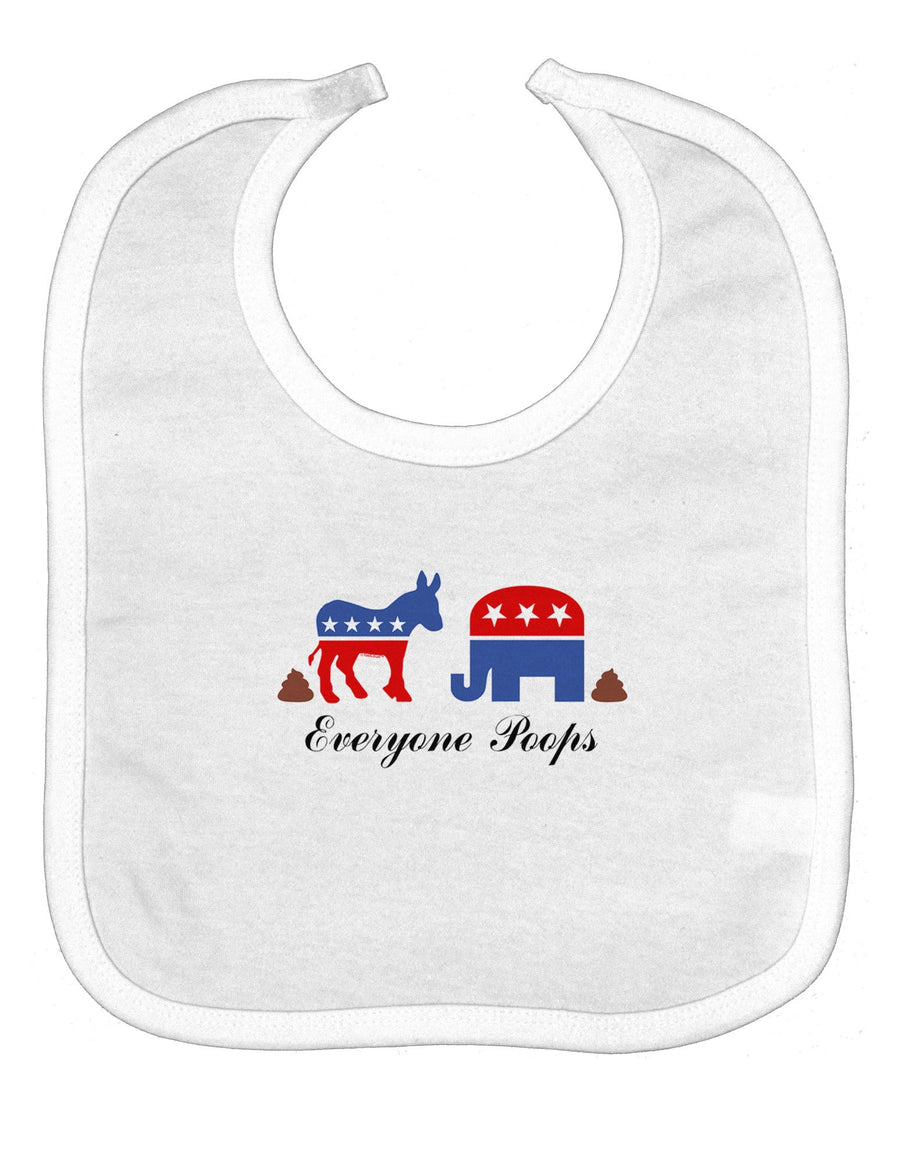 Everyone Poops Donkey Elephant Baby Bib