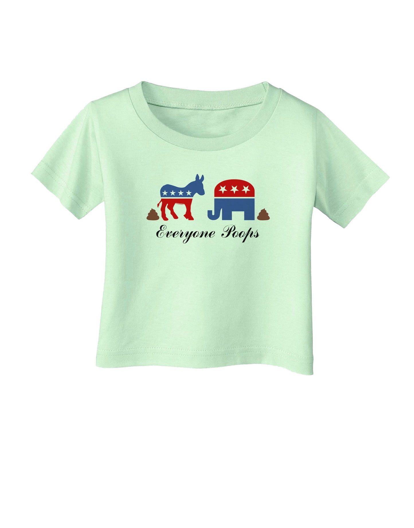 Everyone Poops Donkey Elephant Infant T-Shirt-Infant T-Shirt-TooLoud-Light-Green-06-Months-Davson Sales
