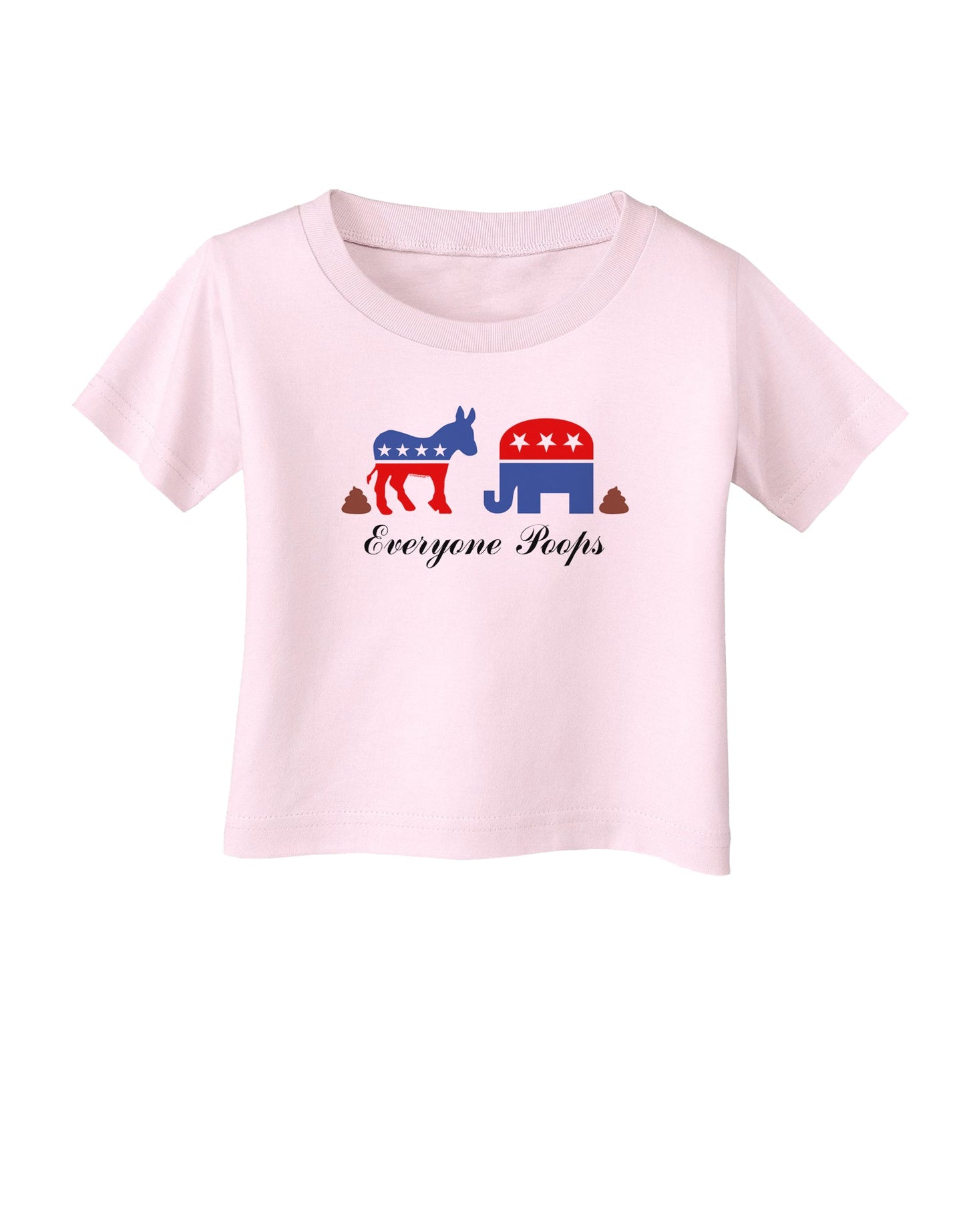 Everyone Poops Donkey Elephant Infant T-Shirt-Infant T-Shirt-TooLoud-Light-Pink-06-Months-Davson Sales