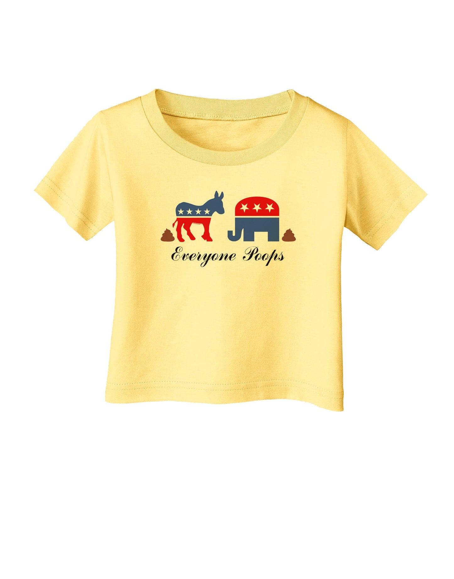 Everyone Poops Donkey Elephant Infant T-Shirt-Infant T-Shirt-TooLoud-Daffodil-Yellow-06-Months-Davson Sales