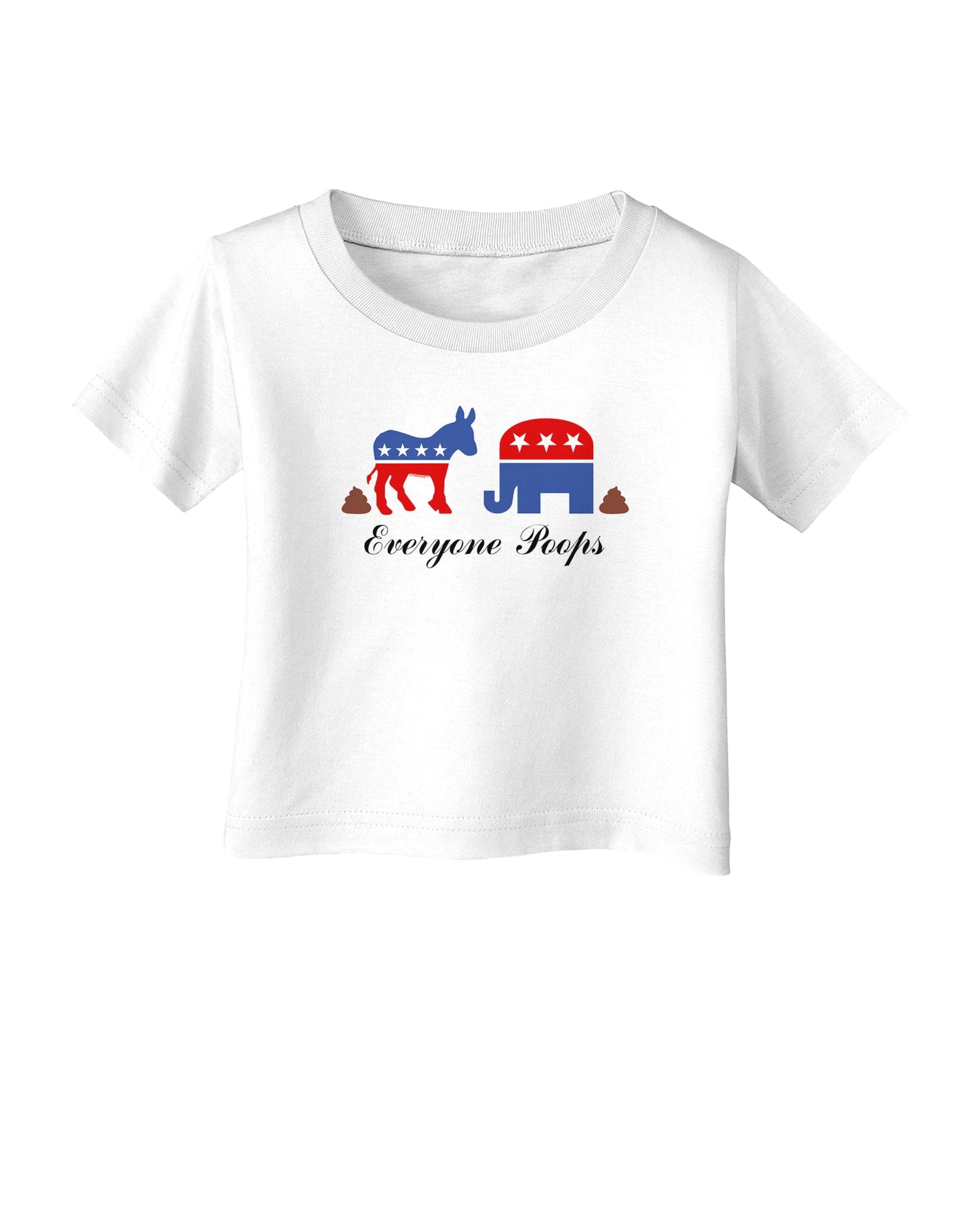 Everyone Poops Donkey Elephant Infant T-Shirt-Infant T-Shirt-TooLoud-White-06-Months-Davson Sales