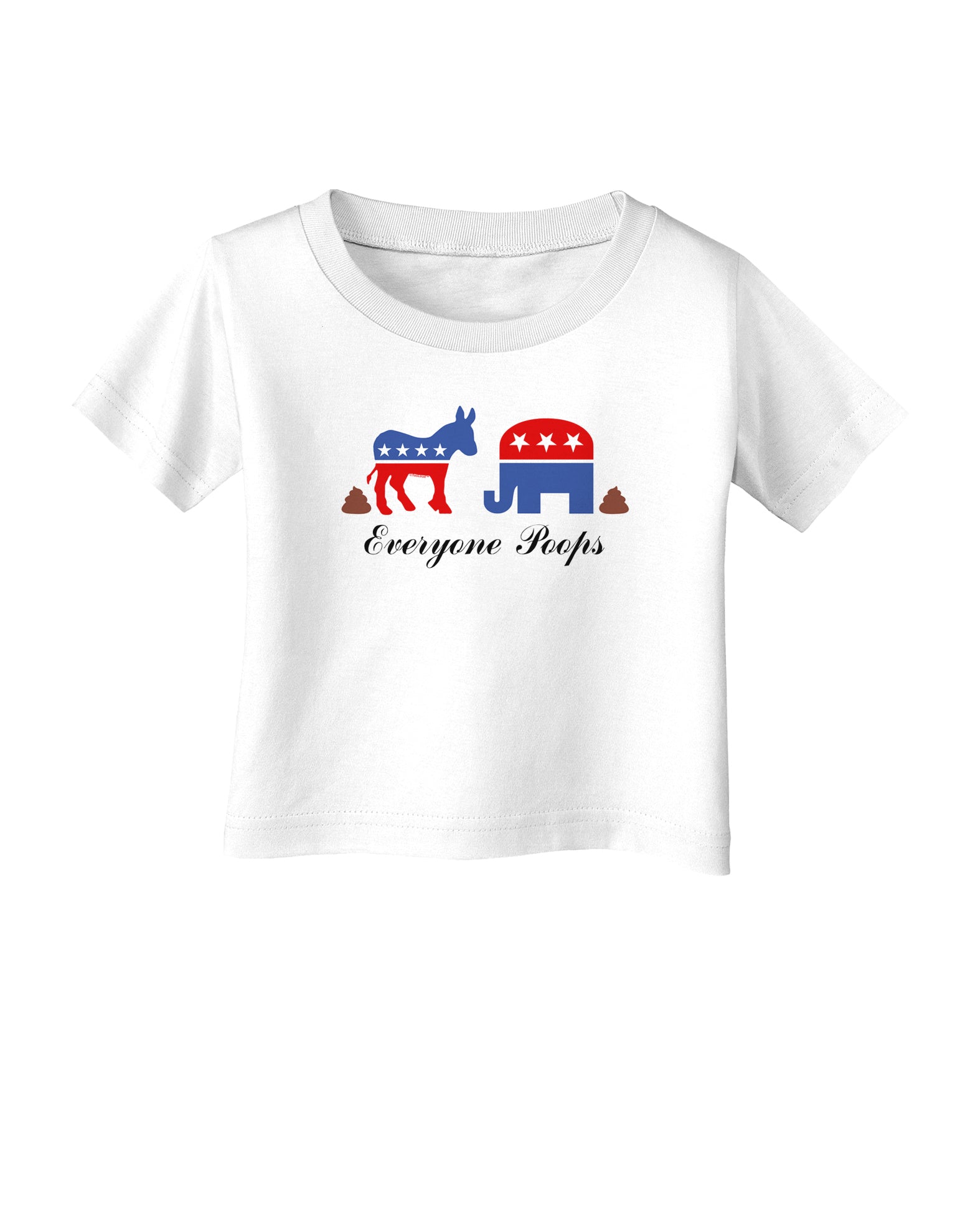 Everyone Poops Donkey Elephant Infant T-Shirt-Infant T-Shirt-TooLoud-White-06-Months-Davson Sales