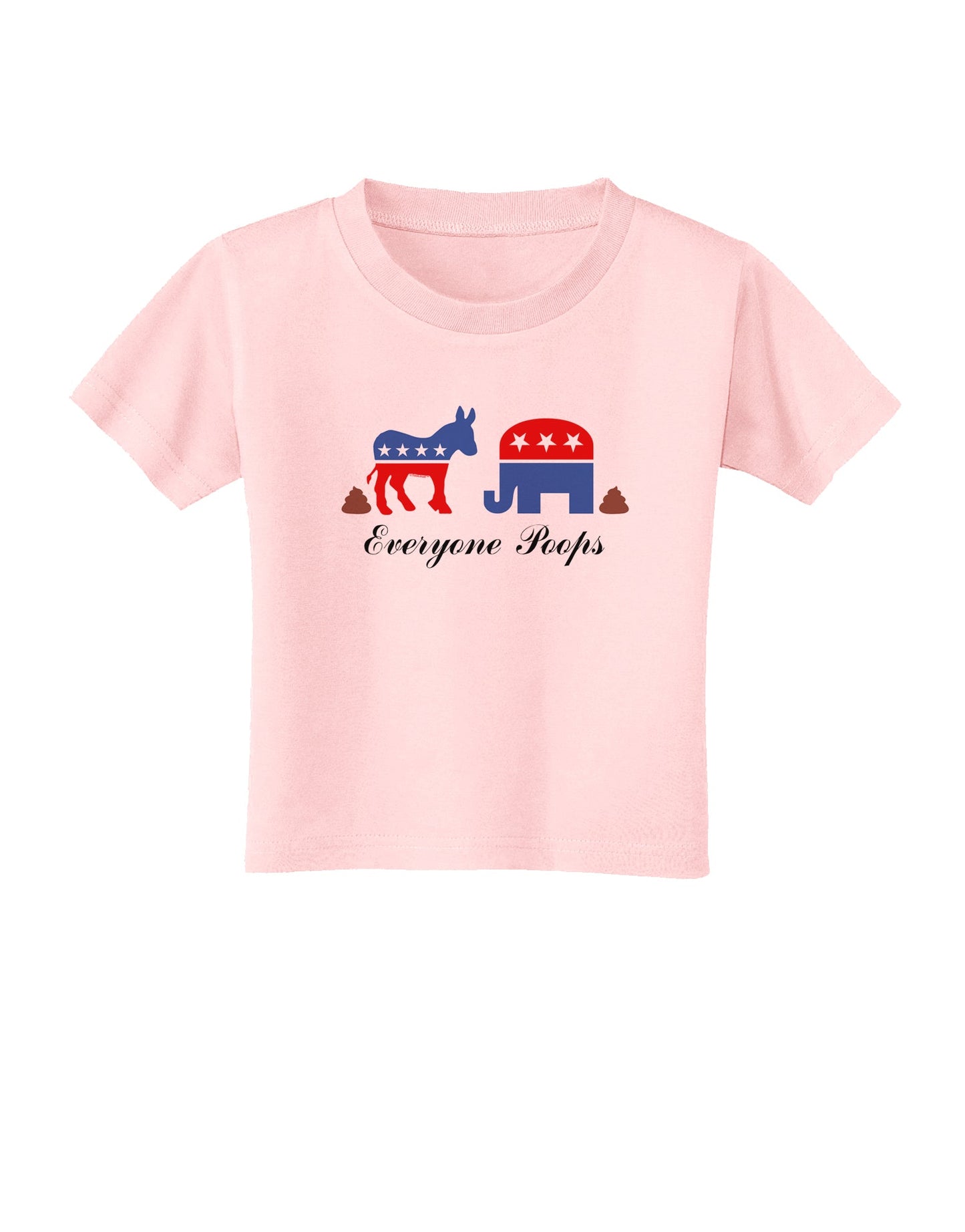 Everyone Poops Donkey Elephant Toddler T-Shirt-Toddler T-Shirt-TooLoud-Light-Pink-2T-Davson Sales