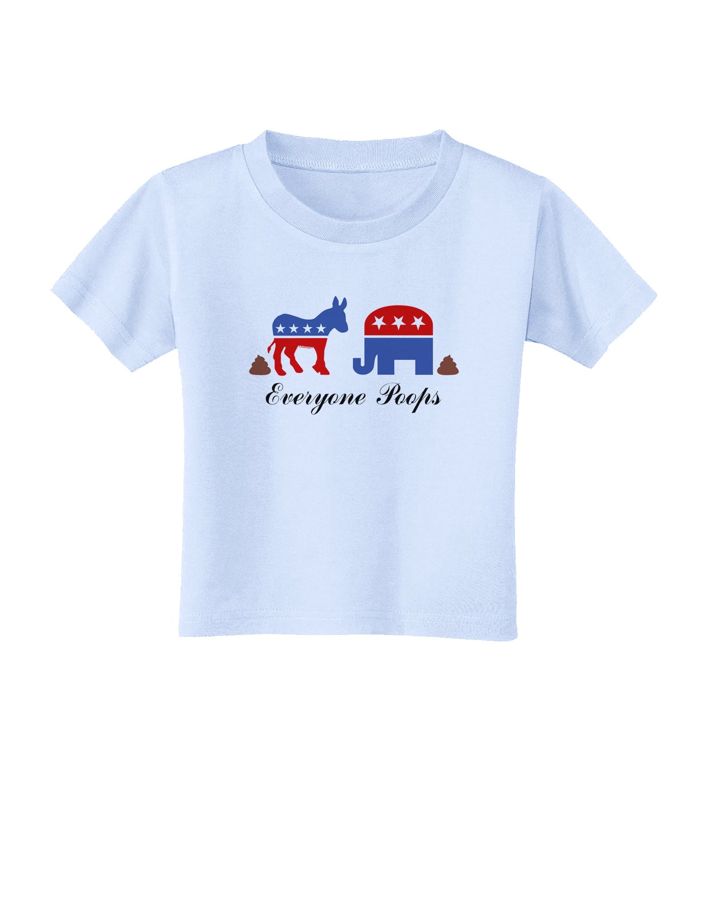 Everyone Poops Donkey Elephant Toddler T-Shirt-Toddler T-Shirt-TooLoud-Light-Blue-2T-Davson Sales