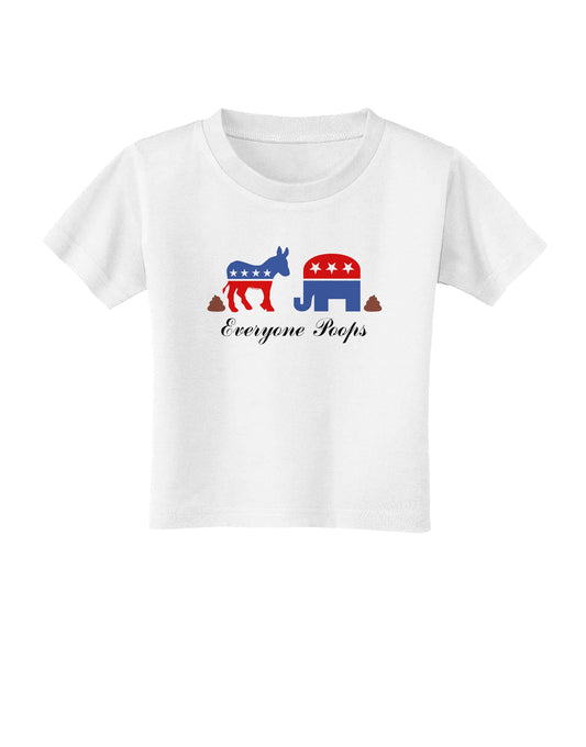 Everyone Poops Donkey Elephant Toddler T-Shirt-Toddler T-Shirt-TooLoud-White-2T-Davson Sales