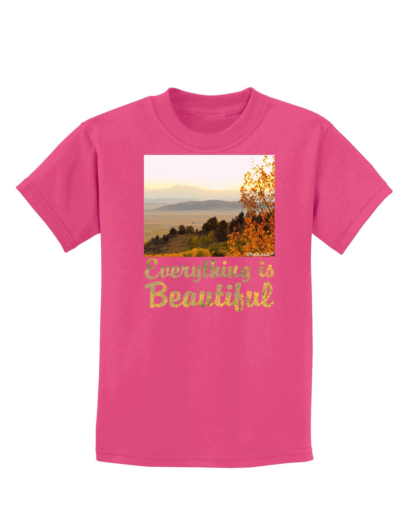 Everything is Beautiful - Sunrise Childrens Dark T-Shirt-Childrens T-Shirt-TooLoud-Sangria-X-Small-Davson Sales