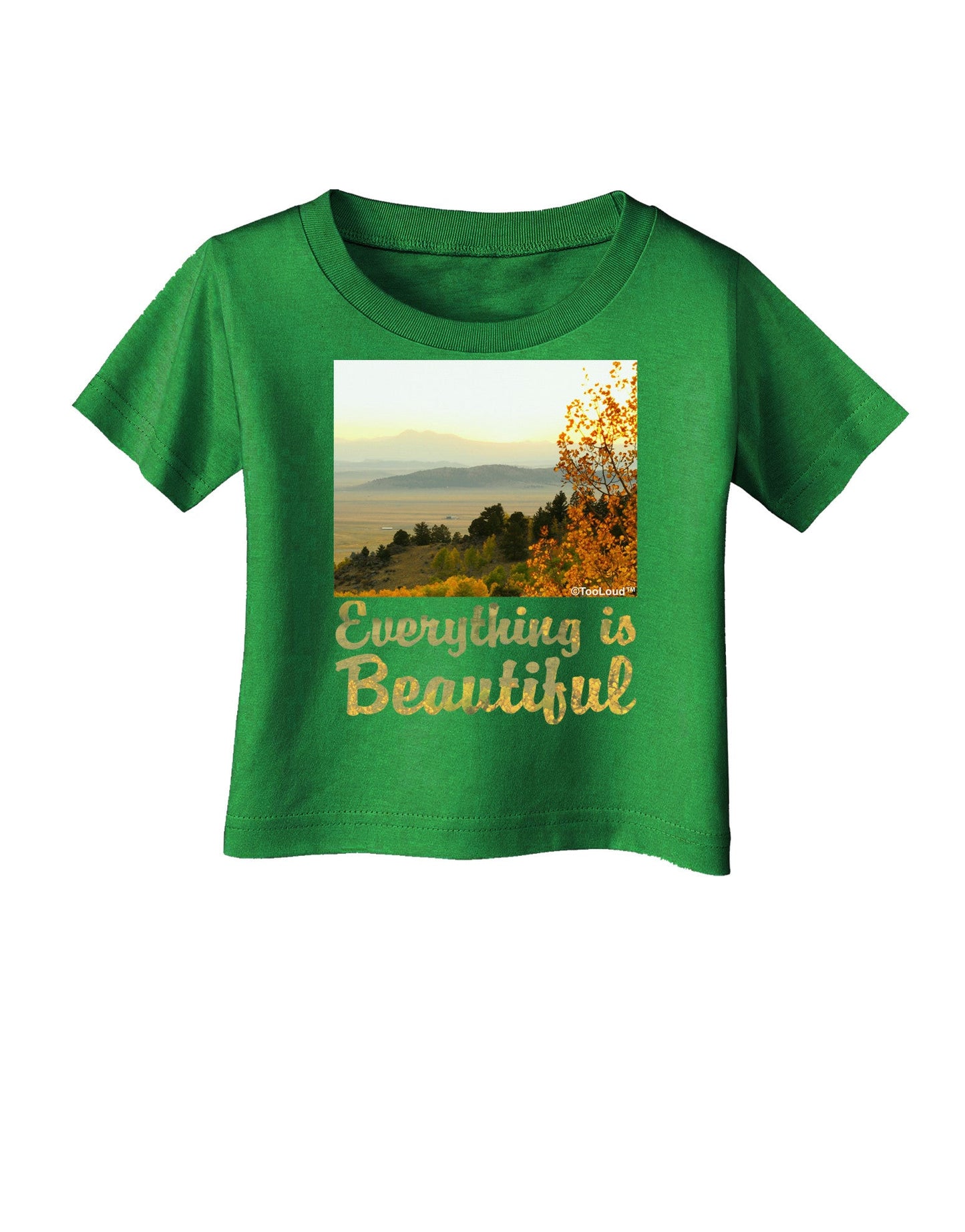 Everything is Beautiful - Sunrise Infant T-Shirt Dark by-Infant T-Shirt-TooLoud-Clover-Green-06-Months-Davson Sales