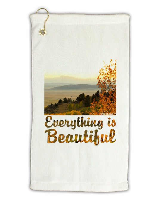 Everything is Beautiful - Sunrise Micro Terry Gromet Golf Towel 16 x 25 inch by TooLoud-Golf Towel-TooLoud-White-Davson Sales