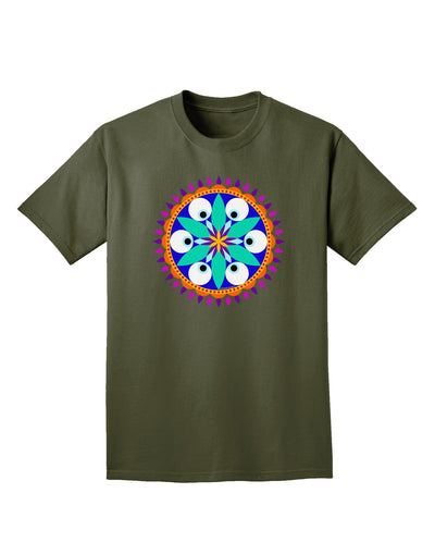 Evil Eye Protection Mandala Adult Dark T-Shirt-Mens T-Shirt-TooLoud-Military-Green-Small-Davson Sales