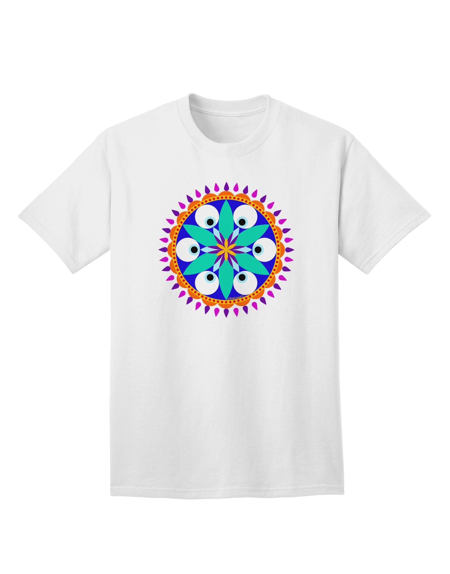 Evil Eye Protection Mandala Adult T-Shirt-Mens T-Shirt-TooLoud-White-Small-Davson Sales