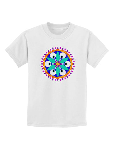 Evil Eye Protection Mandala Childrens T-Shirt-Childrens T-Shirt-TooLoud-White-X-Small-Davson Sales